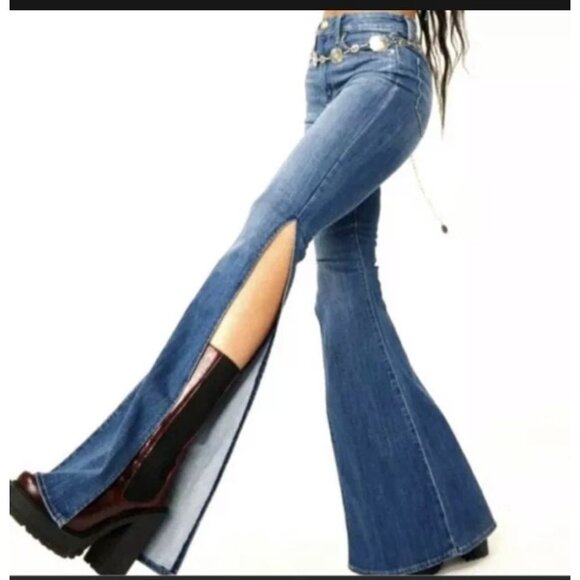 NWT Articles of Society Bridgette Split Hem Flare Jeans Size 7 - Picture 1 of 7